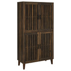 Sakai Dark Pine 4-Door Tall Accent Cabinet