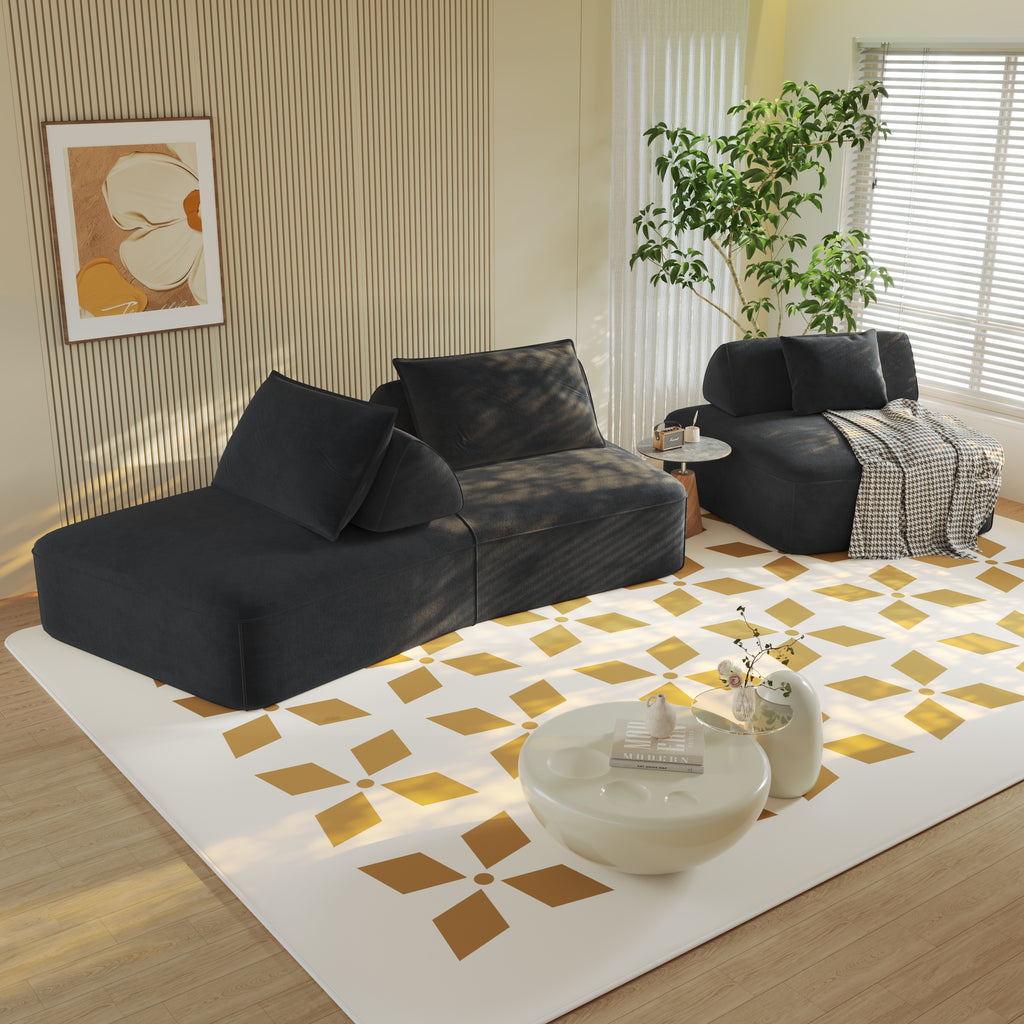 139" Modern Light Luxury Oversized Modular Sectional Sofa Set