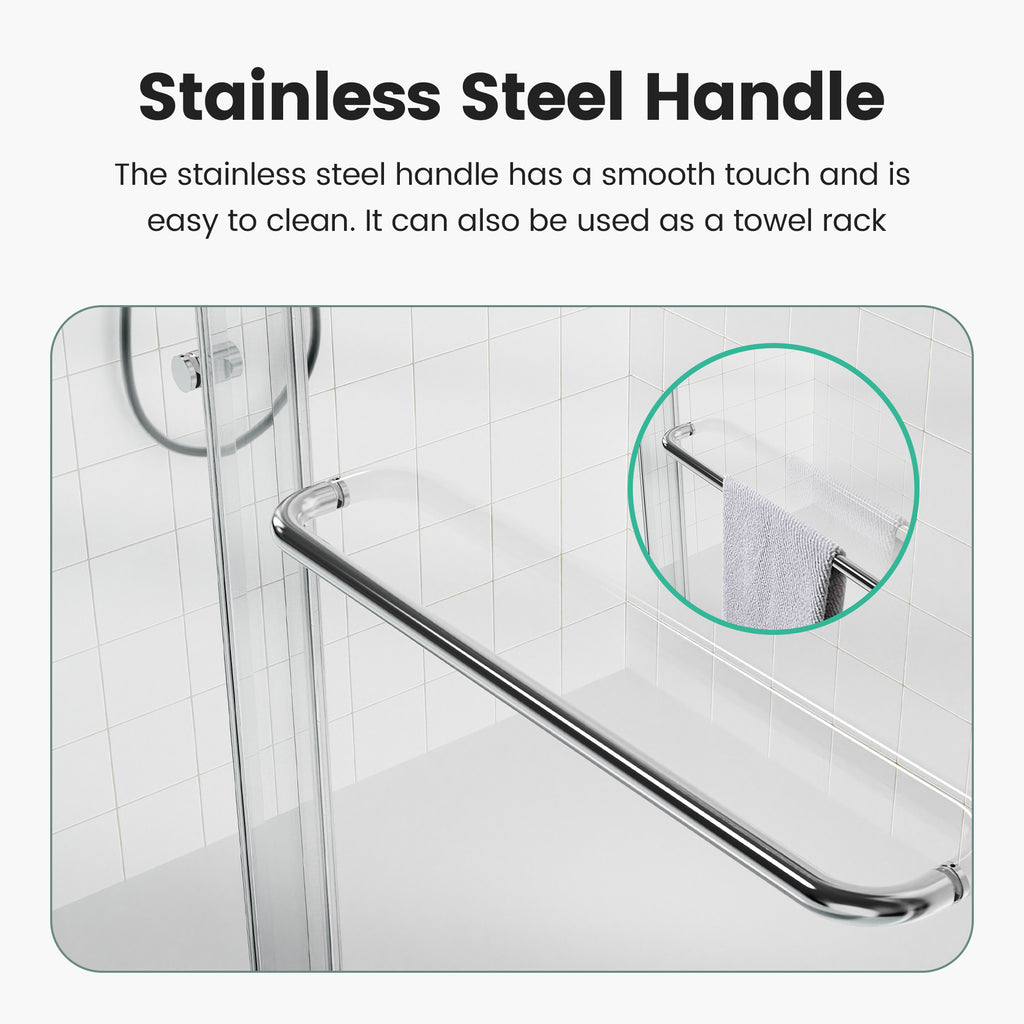 56"-60"W*72" H Semi-Frameless Double Sliding Shower Door
