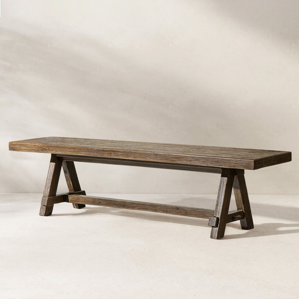 Hawthorne 72" Reclaimed Elm Trestle Dining Bench
