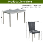 5 Piece Wooden Dining Table Set