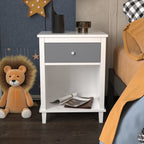 26.77"H Wooden Nightstand with One Drawer One Shelf for Kids & Adults
