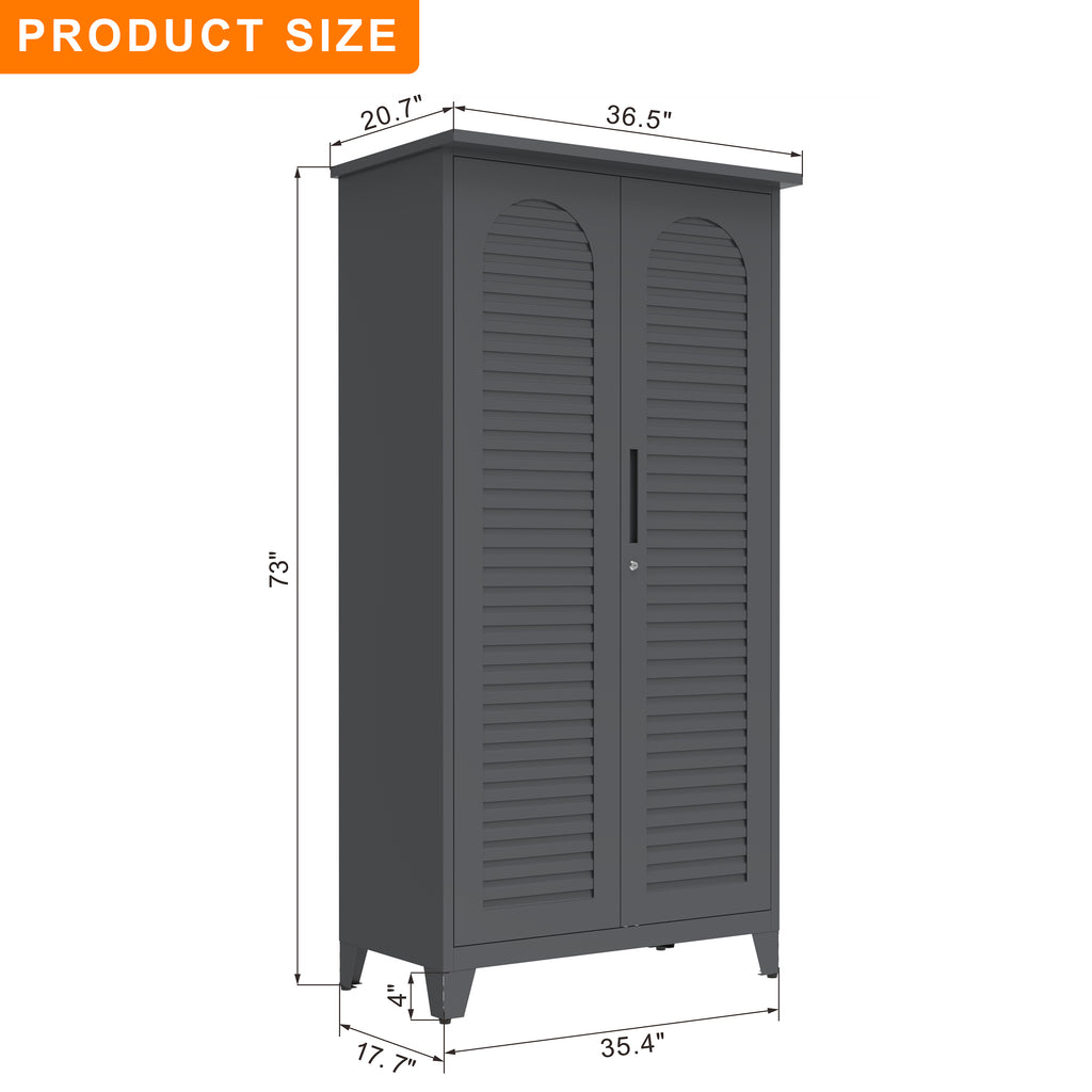 73" Tall Metal Tool Storage Cabinet