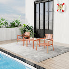 Summer 2-Piece PP Single-Seater Chairs + Coffee Table Set