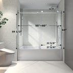Brushed Nickel Frameless Shower Door