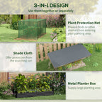Outsunny 7.3 x 3.4 ft Galvanized Raised Garden Bed