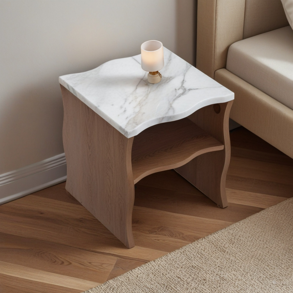 17.72" Whisper of Waves Modern End Table