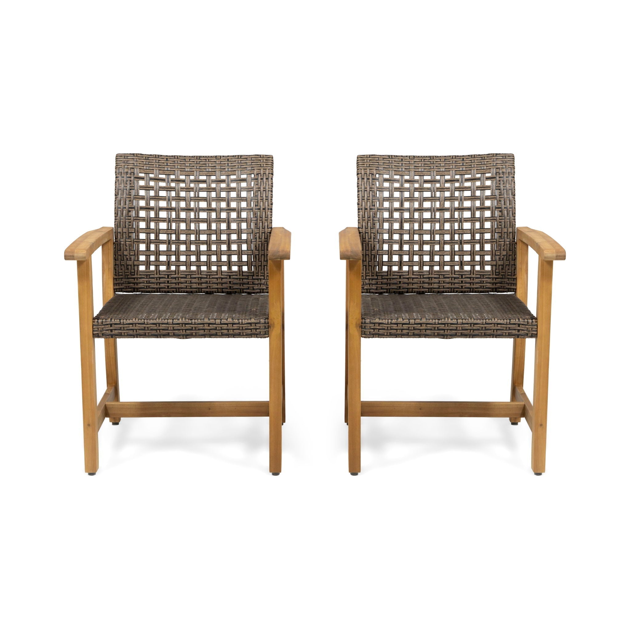 Hampton Outdoor Dining Chair Set of 2 - Brown