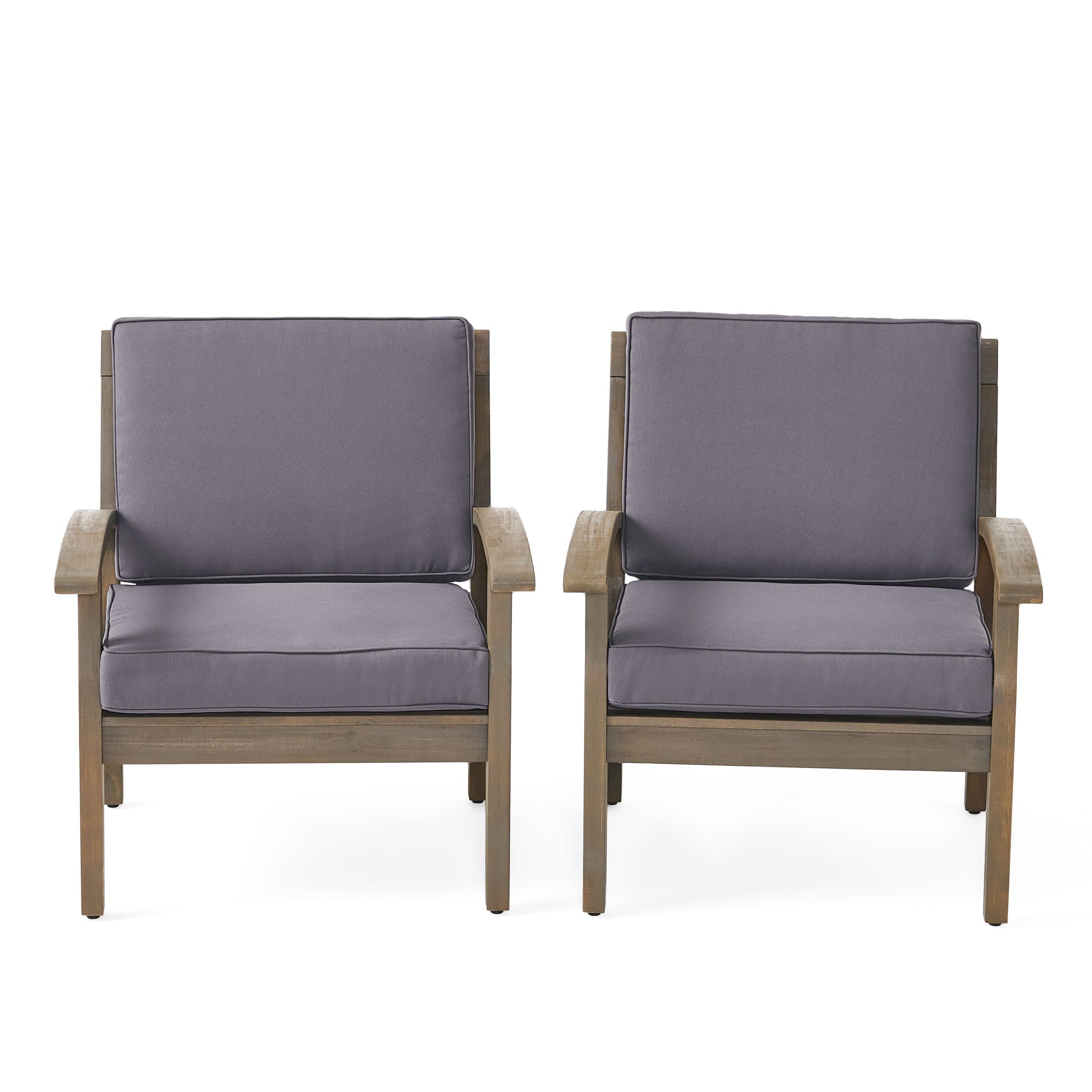 Peyton Club Chair Outdoor Seating Acacia Wood 32.25 X 28.00 X 31.25"