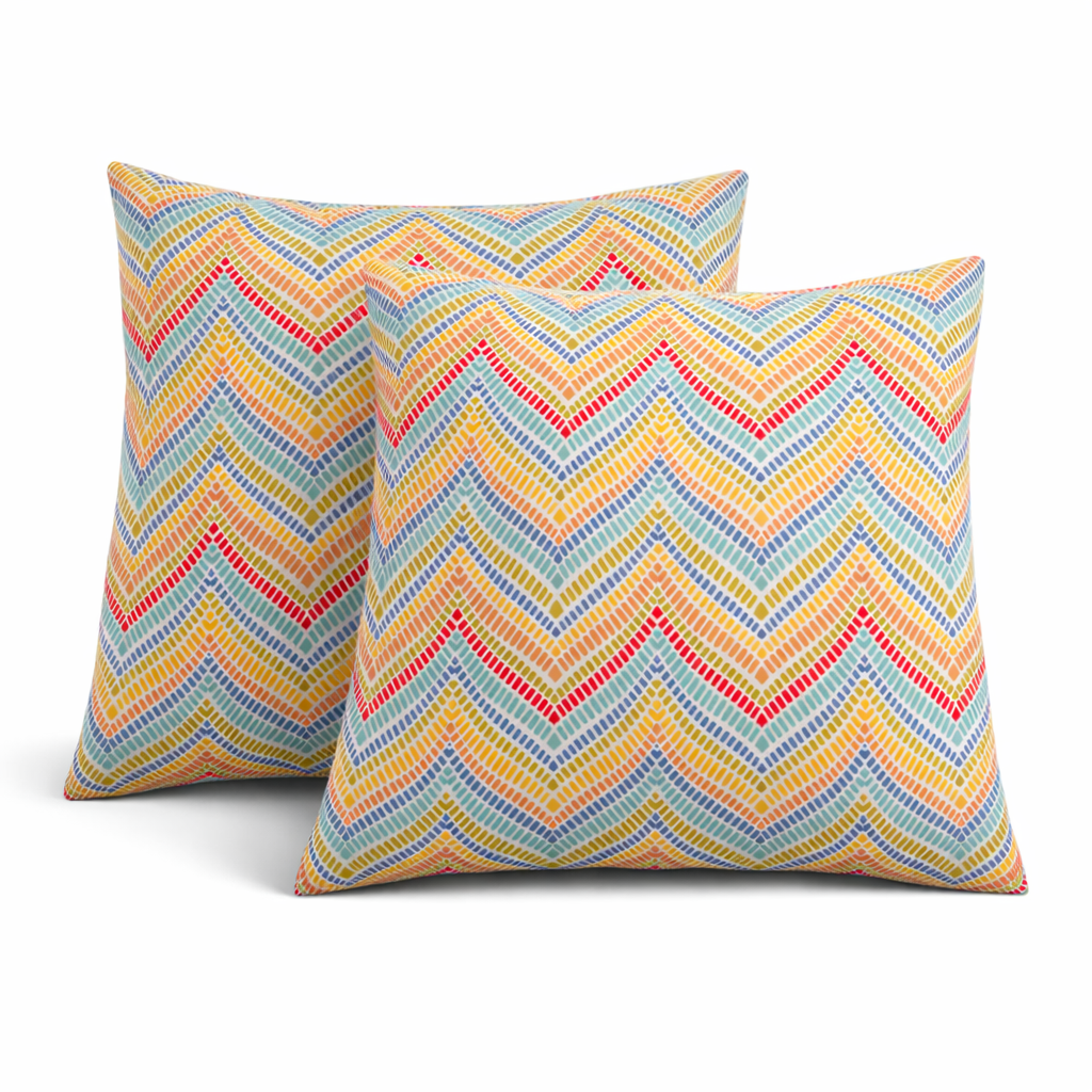 6 Pack Outdoor Pillow Covers - Water-Repellent Decorative Cushion Covers