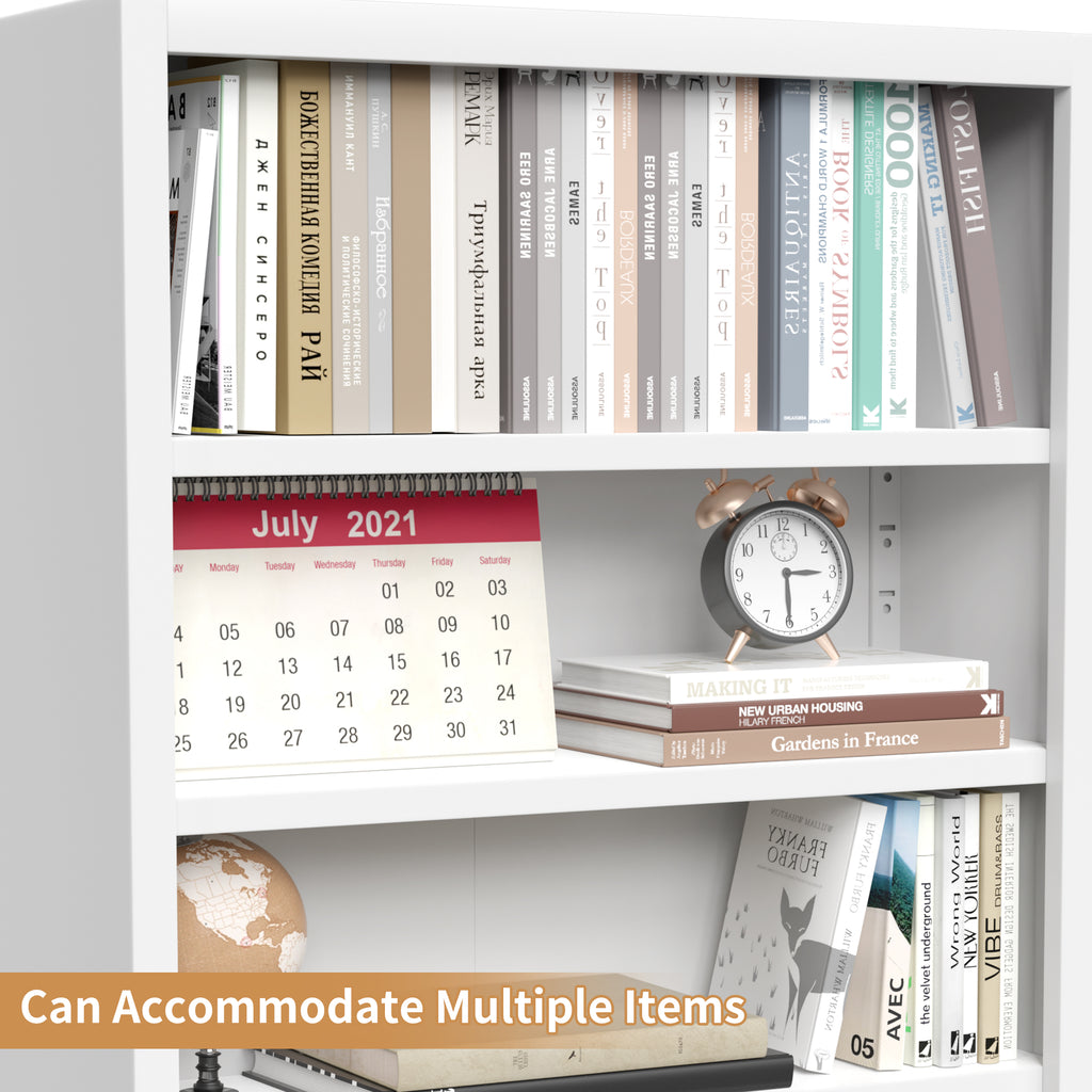 Industrial Metal Bookcase - 71 Inch Tall 5-Tier with Door