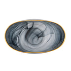 Smokey Black Gold Rimmed Glass Vase