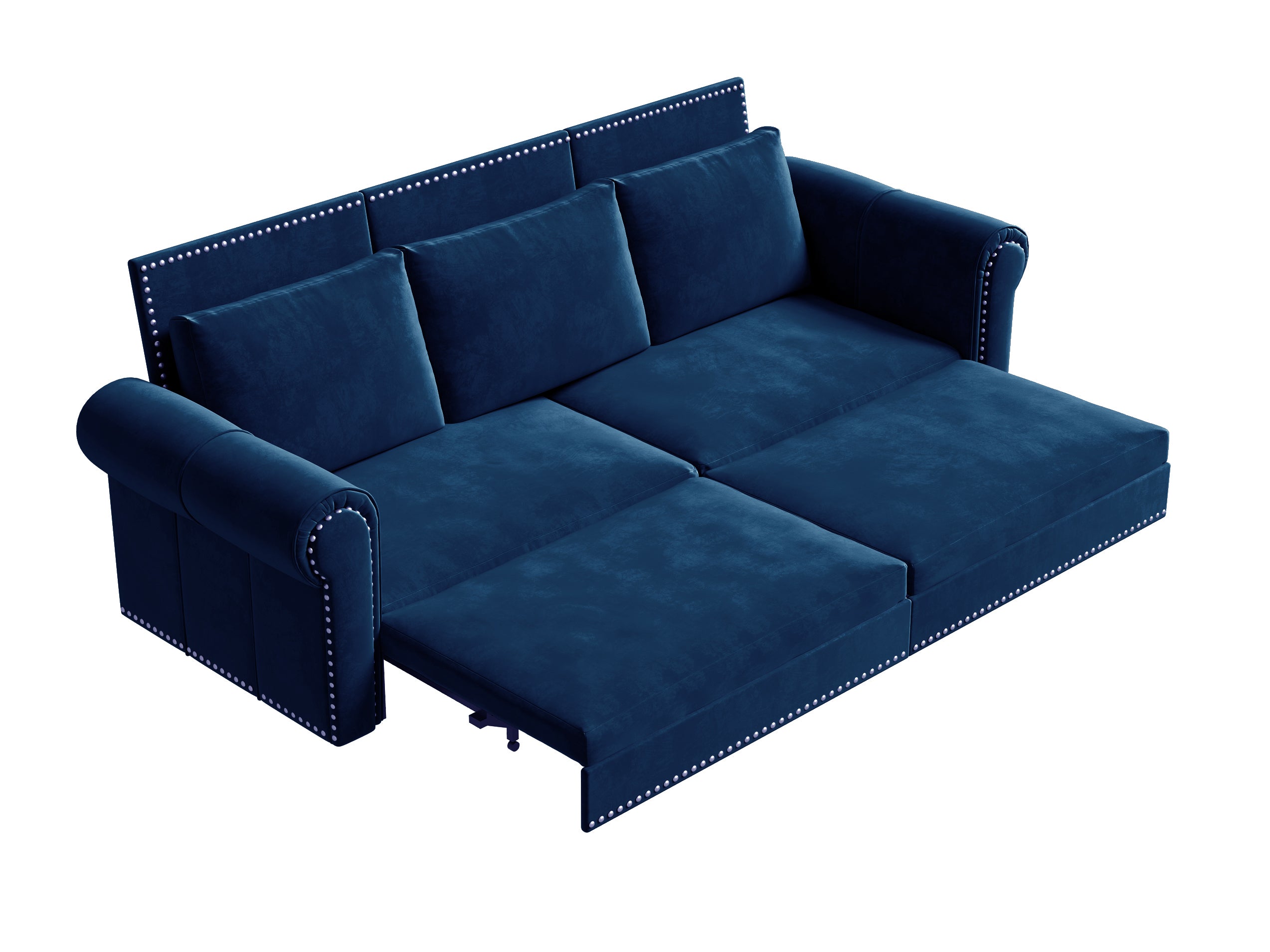 Chesterfield Sofa: 93.7" King Pull Out Sofa Bed