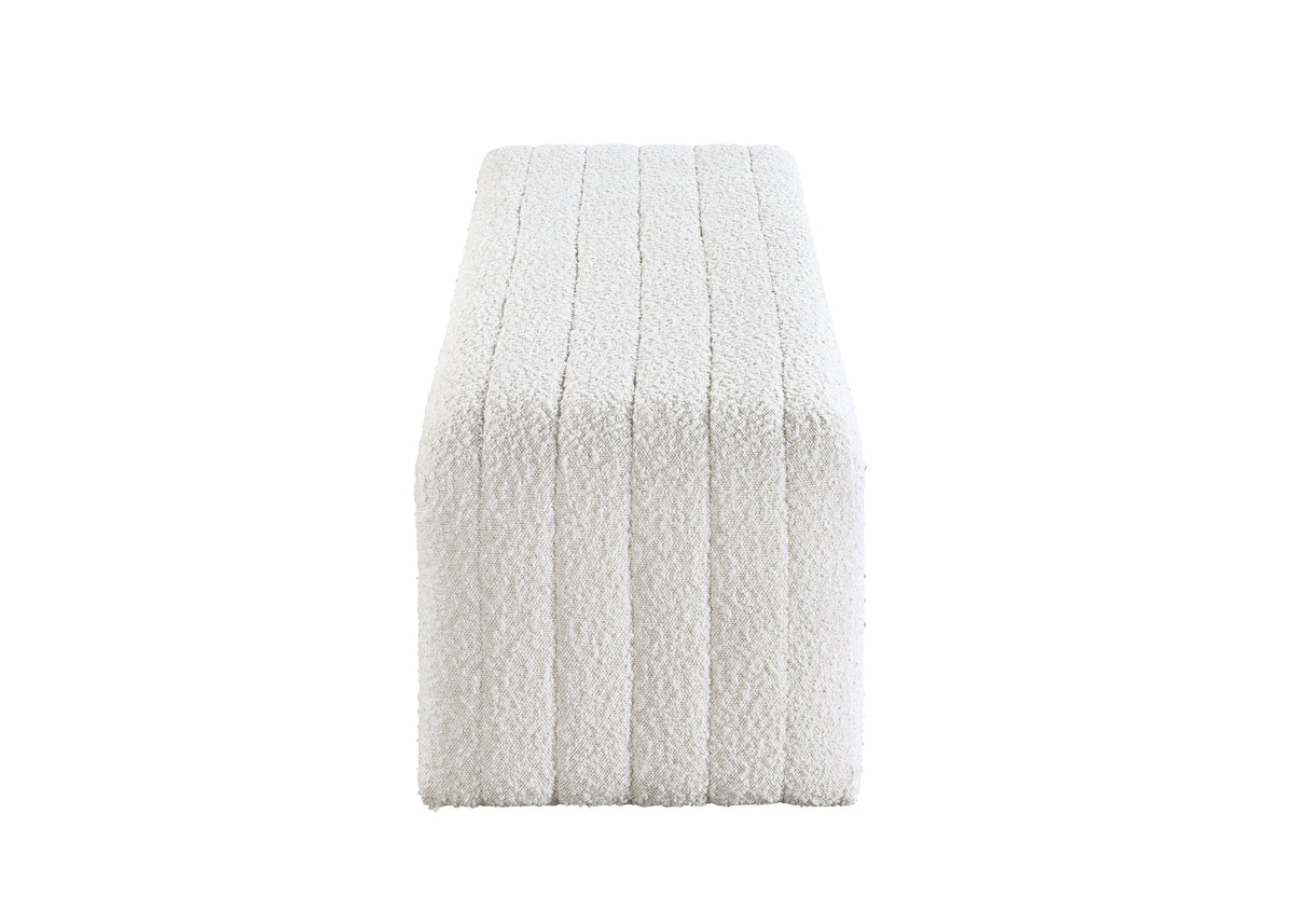 Sandro Boucle Bench, 51 Inches Wide, Beige