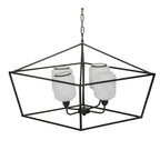 Sleek Industrial Iron Chandelier