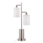 Cannes Contemporary Table Lamp in Nickel Metal