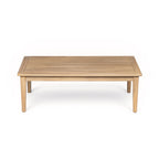Outdoor Acacia Wood Loveseat with Coffee Table, Light Teak Frame