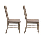 Taupe Ladderback Dining Chairs, Set of 2