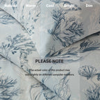 3-Piece King 100% Cotton Sateen Duvet Cover Set, Navy/Blue