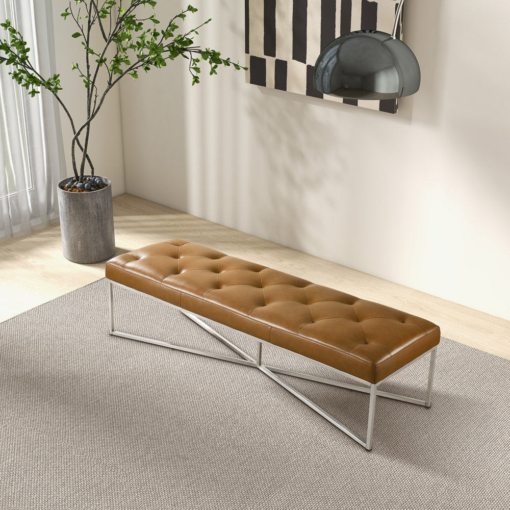 Harper Premium Leather Bench