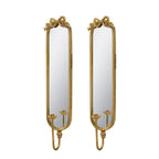 Set of 2 Bow-Top Mirrored Sconce