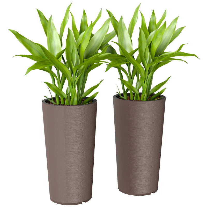Tall Planter Set of 2 - Stackable Garden Pots