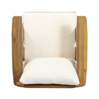 Outdoor Acacia Wood Club Chairs with Cushions (Set of 2)