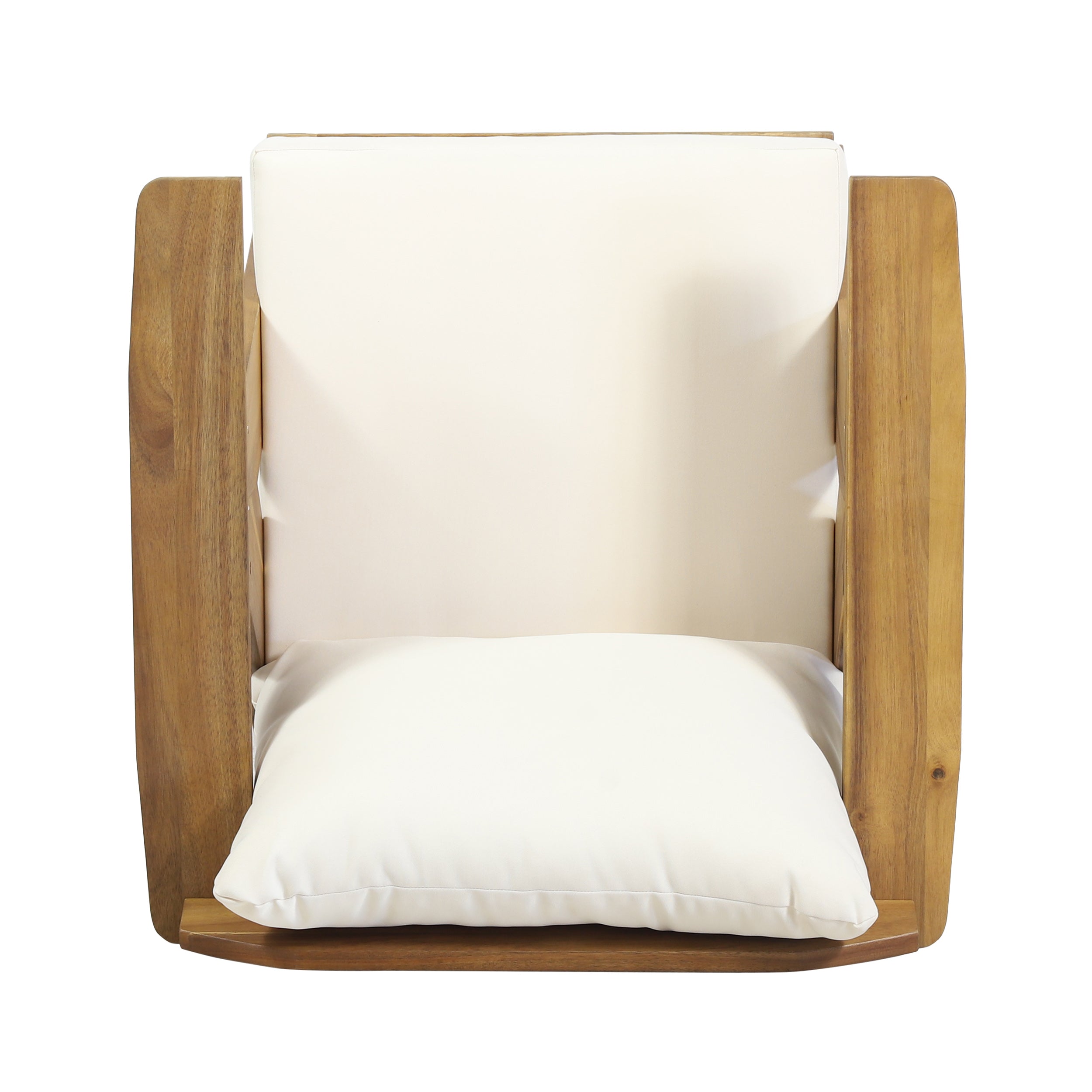 Outdoor Acacia Wood Club Chairs with Cushions (Set of 2)