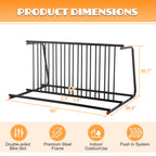 10-Bike Floor Bike Rack
