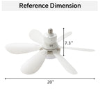 20-Inch Socket Fan Light Portable Ceiling Fan