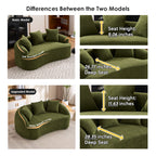 LY-049S Curved Modern Boneless Sofa Loveseat