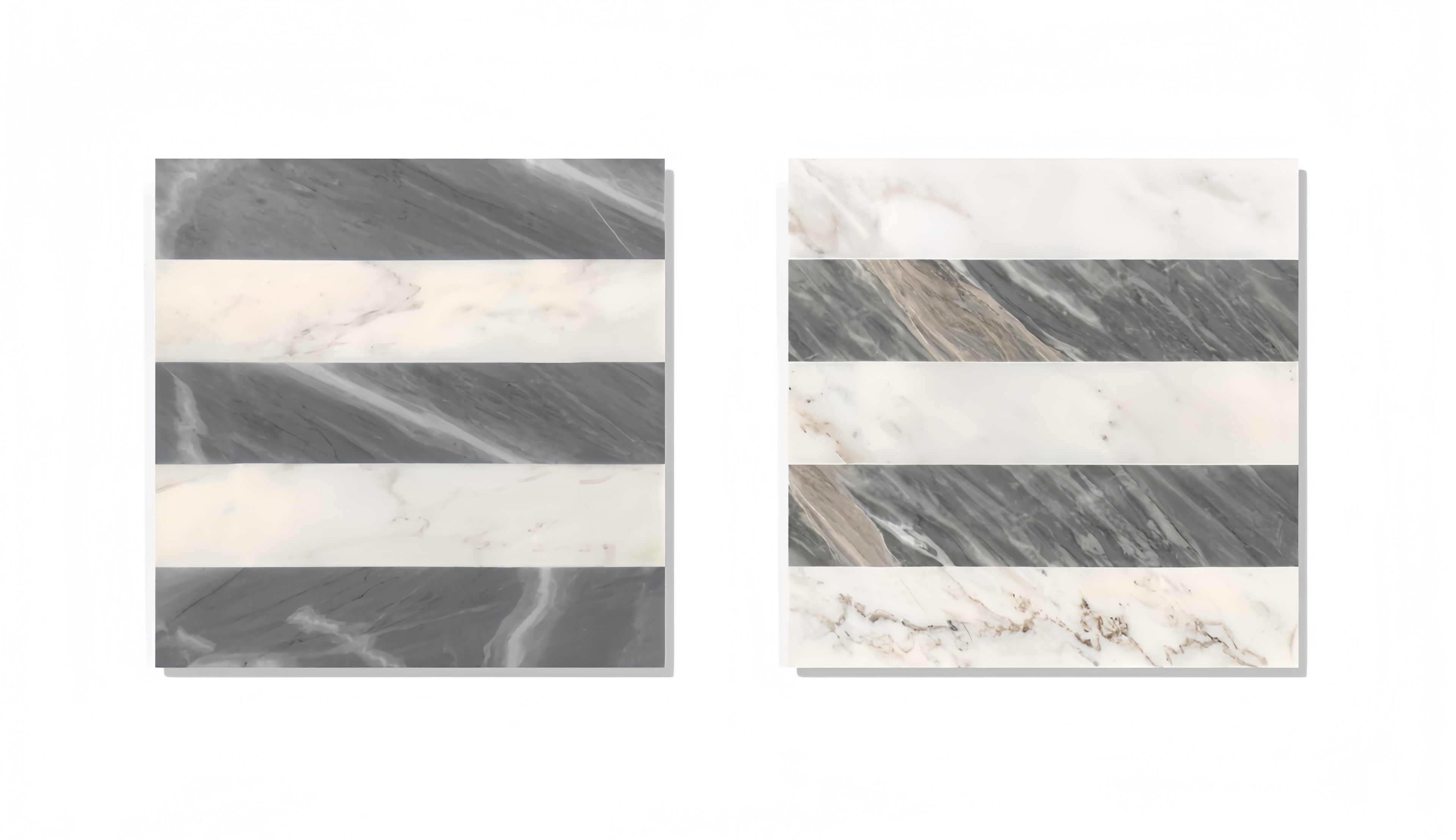 12x12 White Gray Waterjet Marble Tiles