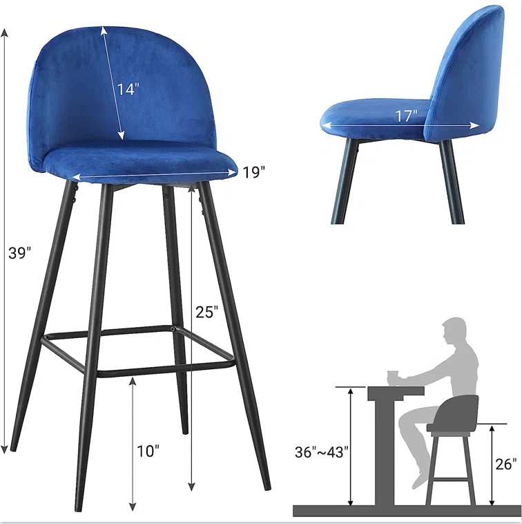 Bar Stool Set of 2