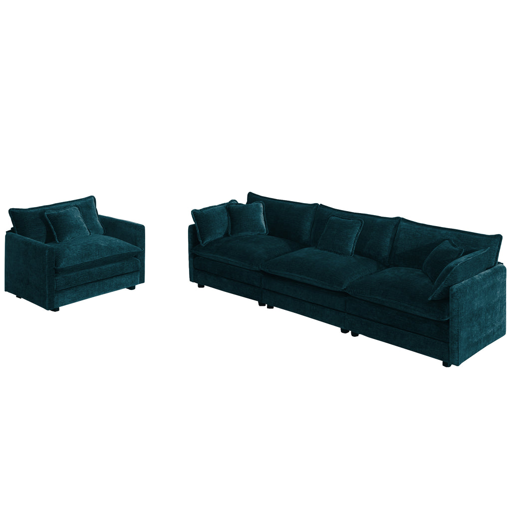 2-Piece Upholstered Sofa, Living Room Sectional Sofa Set