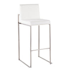 30" Contemporary High Back Barstool Set of Three