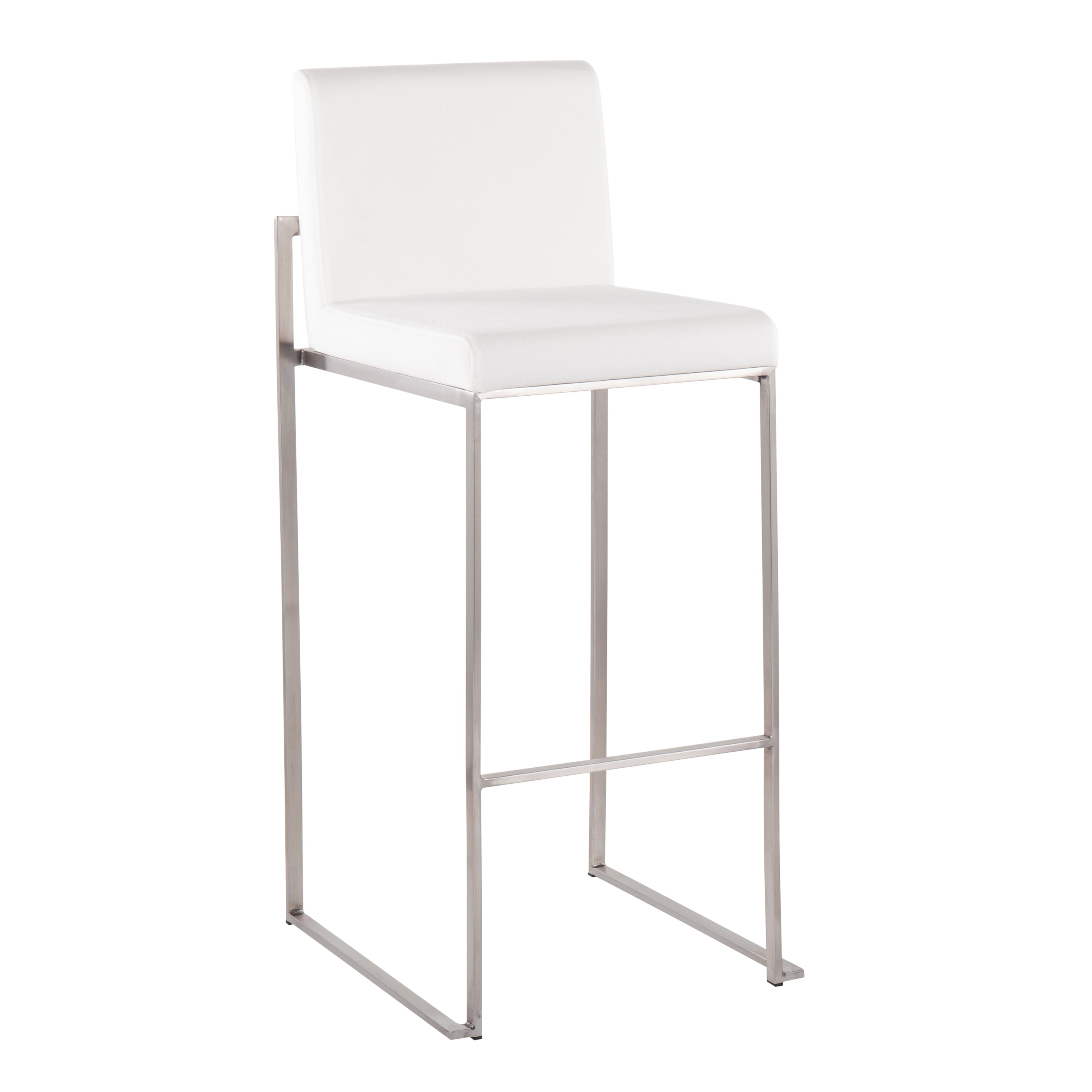 30" Contemporary High Back Barstool Set of Three