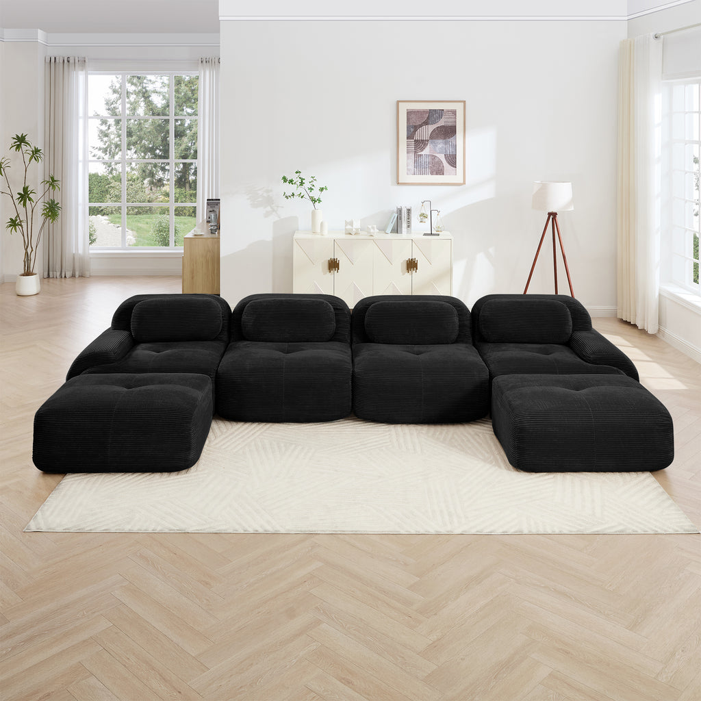 U-Shaped Modular Sofa with Ergonomic Design