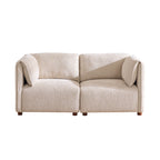 Aura 96 in. 3-Piece Boucle Modular Free Combination Sectional Sofa