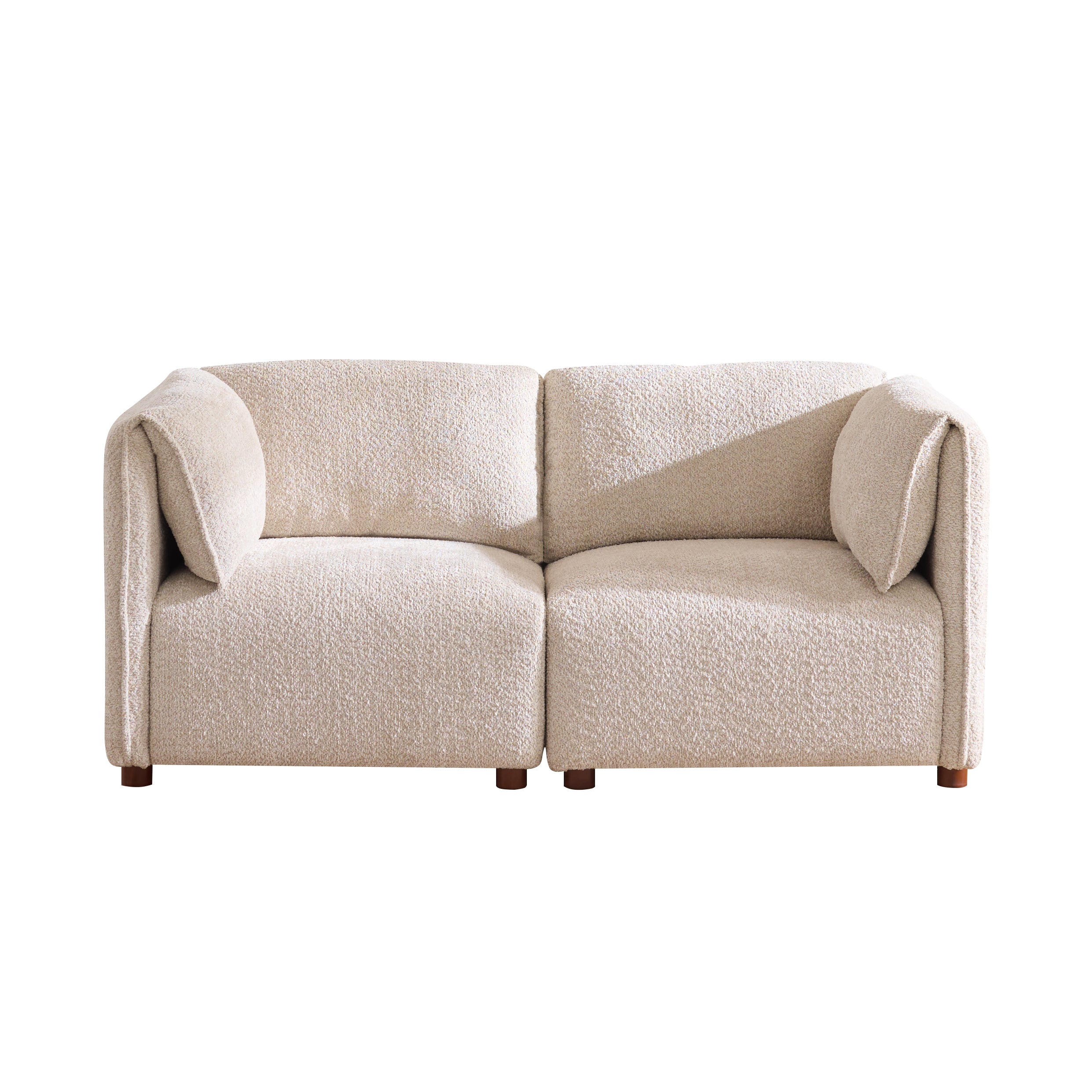 Aura 96 in. 3-Piece Boucle Modular Free Combination Sectional Sofa