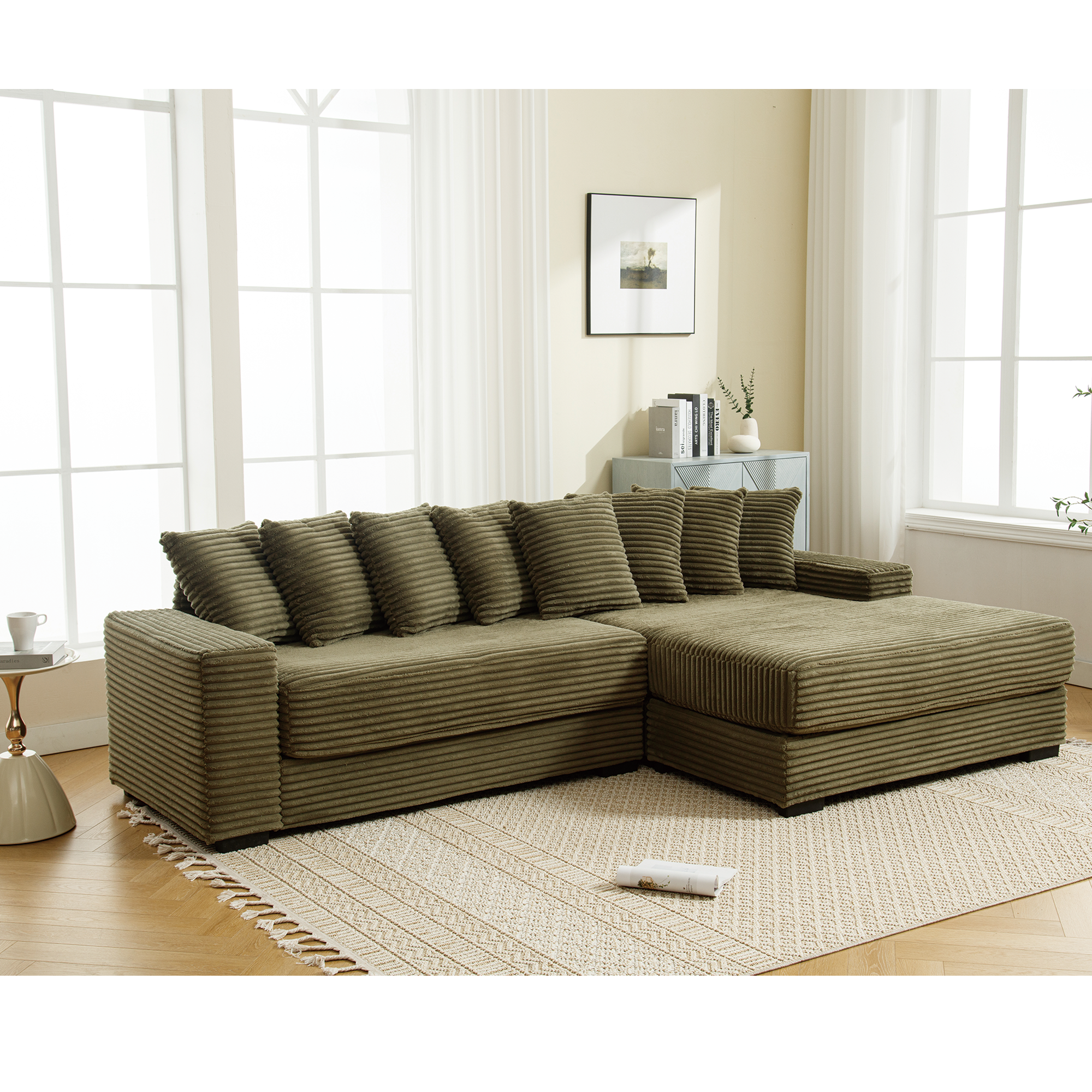 Oversized Two-Piece L Shaped Sofa