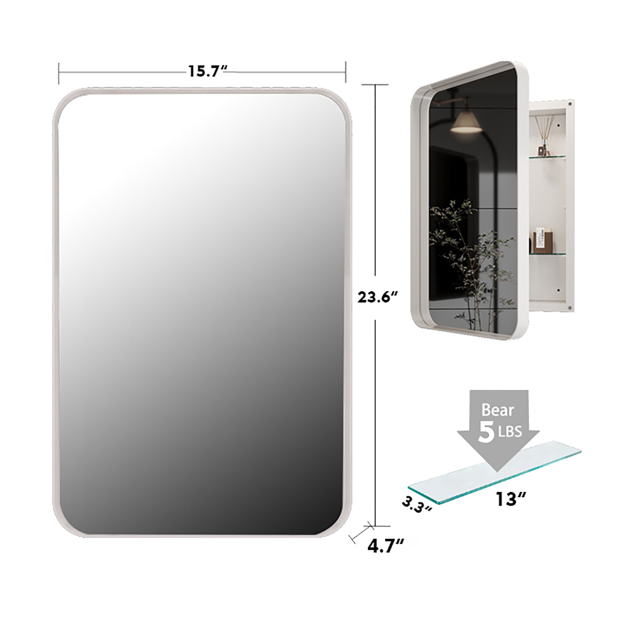 16x24 Inch Recessed Medicine Cabinet