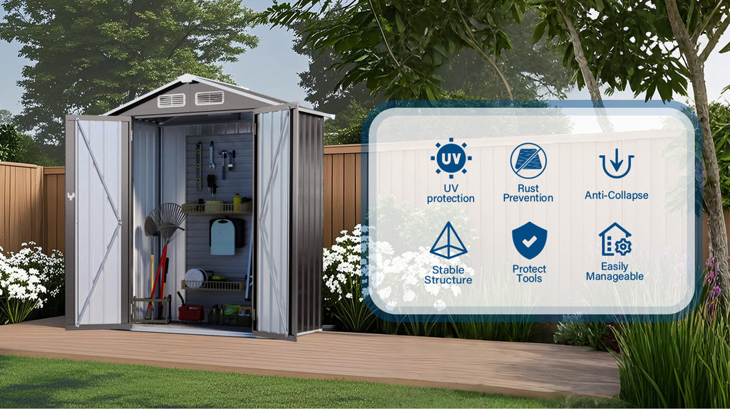 5X3 FT Metal Outdoor Storage Shed