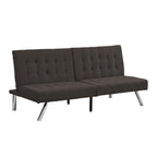 Wood Frame Stainless Leg Futon Sofa Bed