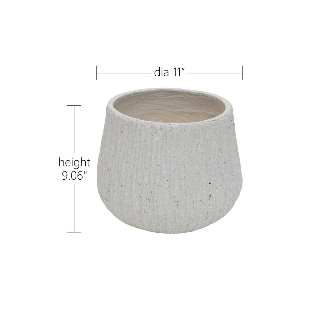 11" Dia x 9.06" H Large Round Planters for Indoor Plants