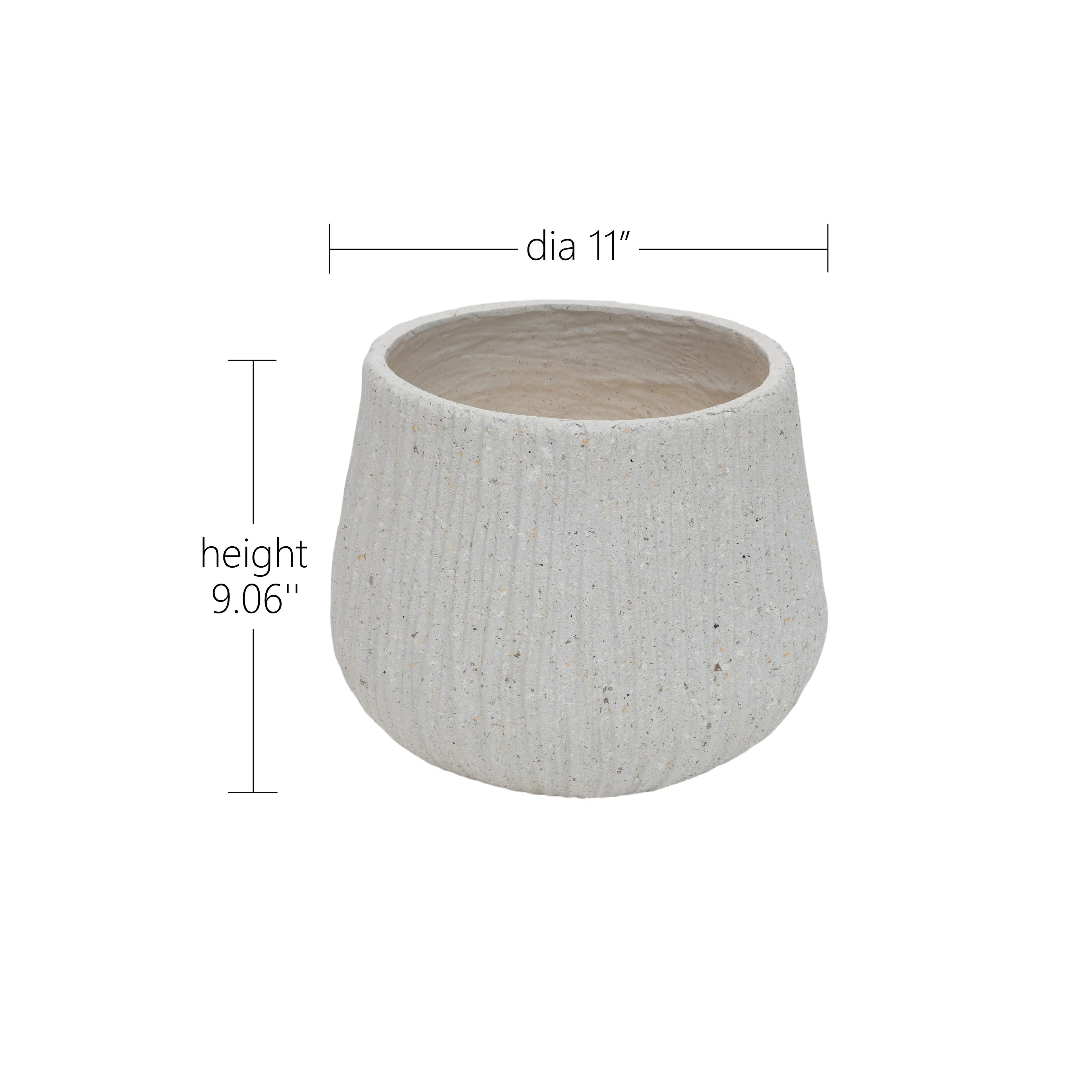 11" Dia x 9.06" H Large Round Planters for Indoor Plants