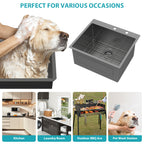 Drop In Laundry Utility Sink - Premium Stainless Steel