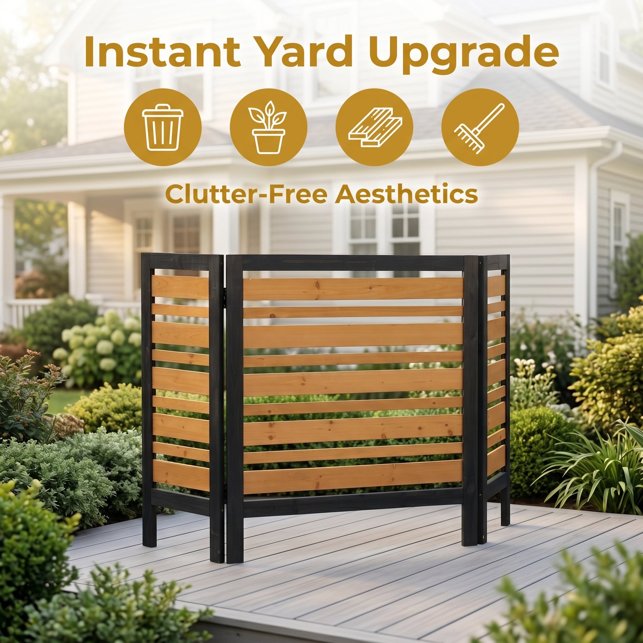 3-Panel Outdoor Air Conditioner Fence Screen