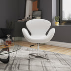 Raspberry Upholstered Swivel Lounge Chair