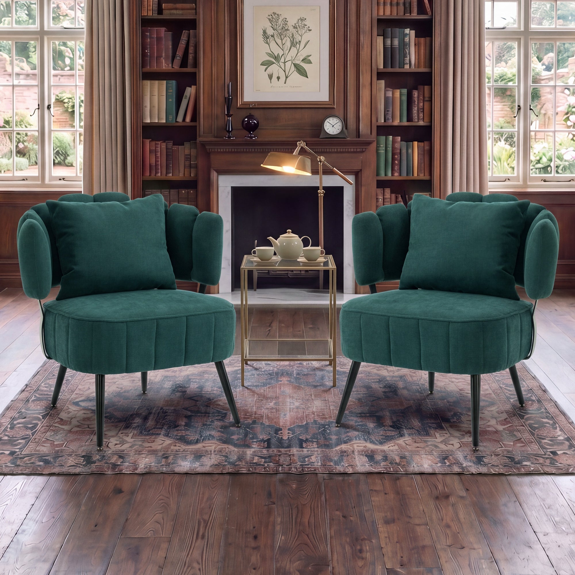 Decorative Armchair with Spring Seat Cushion