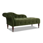 Samuel Tufted Roll Arm Chaise Lounge, Olive